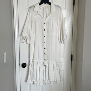 Collared button front maxi size S